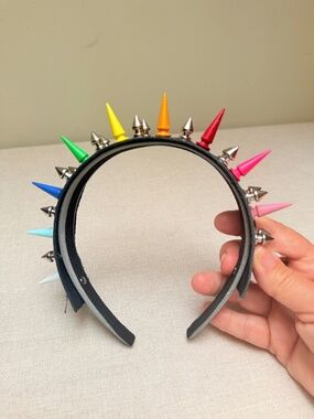 Rainbow Spiked LGBTQ Goth Punk Headband